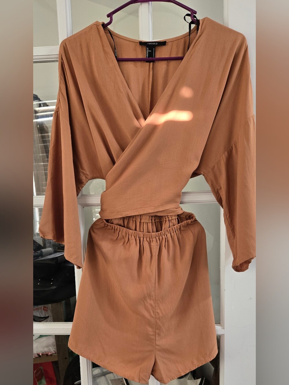 Forever 21 Rusty Brown Wrap Romper